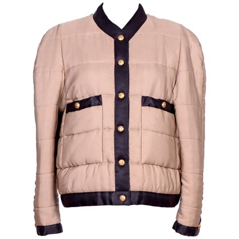 vintage chanel puffer jacket|vintage chanel jackets for sale.